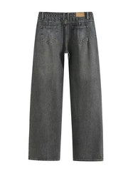 Low Rise Washed Wide Leg Jeans - HouseofHalley