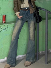 Vintage Distressed Splice Flare Jeans - HouseofHalley