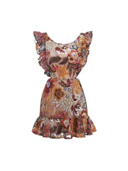 Viola Sequin Floral Mini Dress