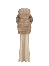 Lesly Sequin Bow Dress in Gold