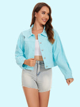 Chaqueta vaquera desgastada con botones
