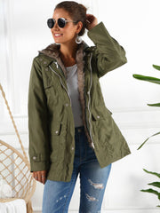 Chaqueta con capucha de tamaño completo y forro desmontable (tres modos de uso)