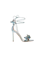 Eleina Butterfly Lace-Up Heels in Blue