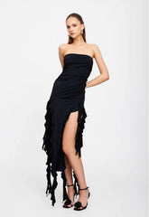 Lisa Strapless Ruffle Dress