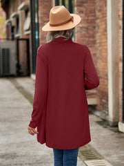 Strickjacke mit offenen Ärmeln und offenem Vorderteil