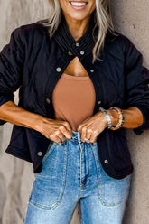 Chaqueta de béisbol con cuello a presión