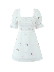 Celeste Floral Puff Sleeve Mini Dress