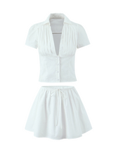 Sheryl Shirt Blouse & Skirt Set