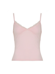 Farah Lace Trim Basic Tank Top