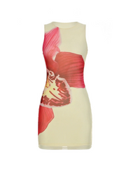 Maisie Orchid Print Mini Dress