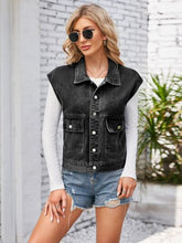 Jeansjacke mit Flügelärmeln und Taschen