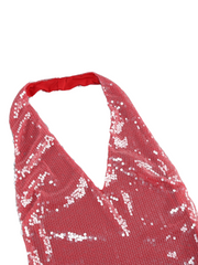 Riona Sequin Halter Maxi Dress