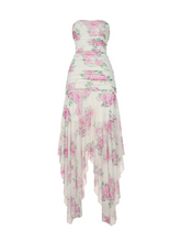 Haley Strapless Floral Dress