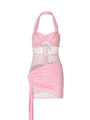 Sabrina Lace Drape Dress