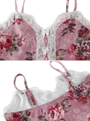 Jizelle Lace Trim Floral Top