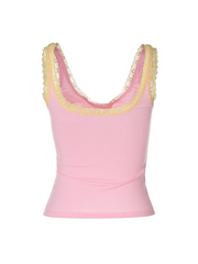 Lottie Lace Trim Bow Tank Top