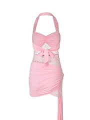 Sabrina Lace Drape Dress