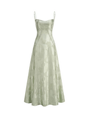 Aurora Floral Lace Maxi Dress in Green