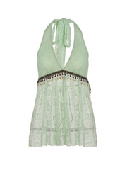 Peri Beaded Lace Halter Top