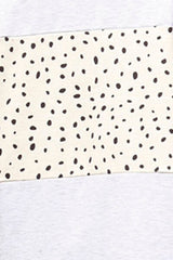 Langärmlige Hemdjacke mit gepunkteten Knöpfen