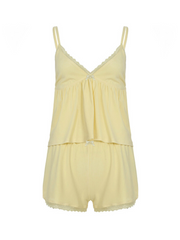 Sofia Lace Trim Pajama Set