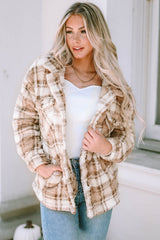 Karierte Jacke mit Kragen