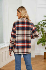 Karierte Hemdjacke mit Kragen