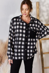 Chaqueta a cuadros con botones de tamaño completo de Hailey & Co.