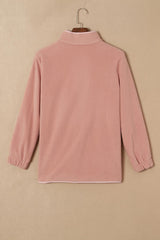 Chaqueta con botones a presión y cuello alto y bolsillo