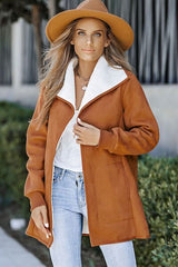 Sherpa-Jacke mit offenen Ärmeln und Taschen