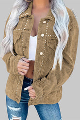 Jacke mit Knopfleiste und Taschen