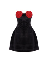 Sayra Heart Embellished Mini Dress