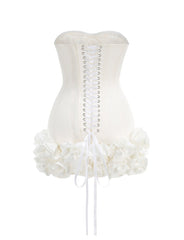 Inna Bloom Corset Mini Dress in White