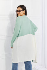 Cárdigan estilo abrigo con bloques de color Until You Comes de Culture Code