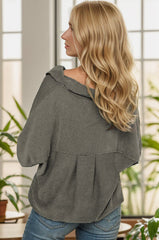 Gestreifte Jacke mit Fledermausärmeln und überschnittenen Schultern