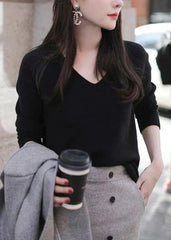 Jaemy - V-neck knit Top