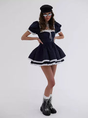 Dionna Lace Trim Mini Dress