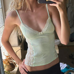 Madison Lace Trim Tank Top