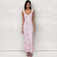 Iris Floral Fishtail Maxi Dress