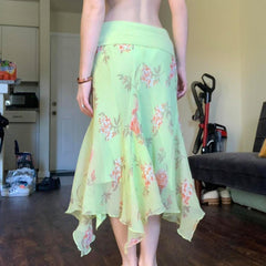 Cherly Floral Mesh Skirt