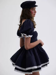 Dionna Lace Trim Mini Dress