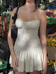 Ina Pleated Mini Dress