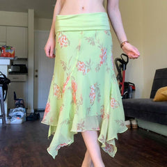 Cherly Floral Mesh Skirt