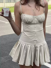 Ina Pleated Mini Dress