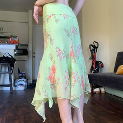 Cherly Floral Mesh Skirt