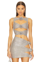 Vanesa Skirt Set in Light Nude