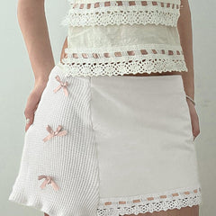 Karla Knit Bow Mini Skirt
