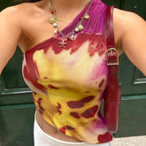 Arissa Floral Asymmetric Top