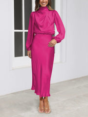 Fiona - Vestido largo de satén