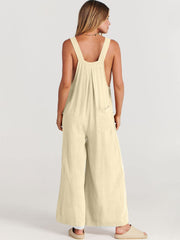 ROSA - SLEEVELESS JUMPSUIT WITH WIDE LEGS